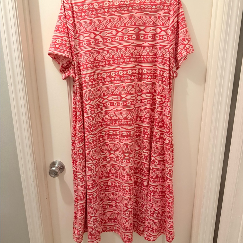 Red Patterned Women's Dress